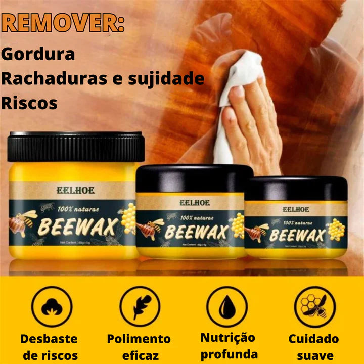 BeeWax® - Cera de Mel para Polimento de Madeiras e Combate de Cupins - PAGUE 1 LEVE 2