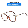 Óculos Feminino MultiFocal Crystal Fashion Com Grau Adaptável Anti Luz Azul