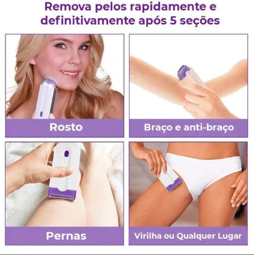 MEGA PROMO: Depilador a Laser PRO Indolor Profissional, À Prova d'Água com Bateria de Lítio de longa duração