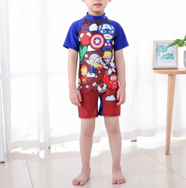 Roupa de Banho Infantil Super Heróis com Proteção UV VB0046