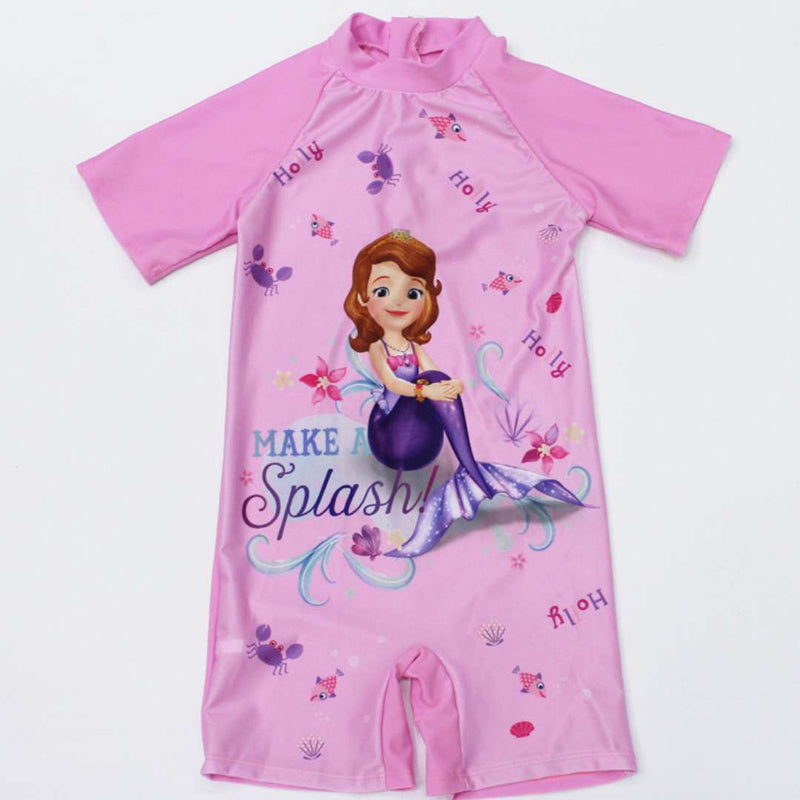 Roupa de Banho Infantil Feminina Desenhos Animados Com Proteção UV