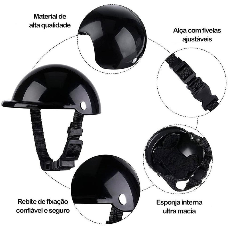 Capacete e Óculos para cachorros - Petit Helmet