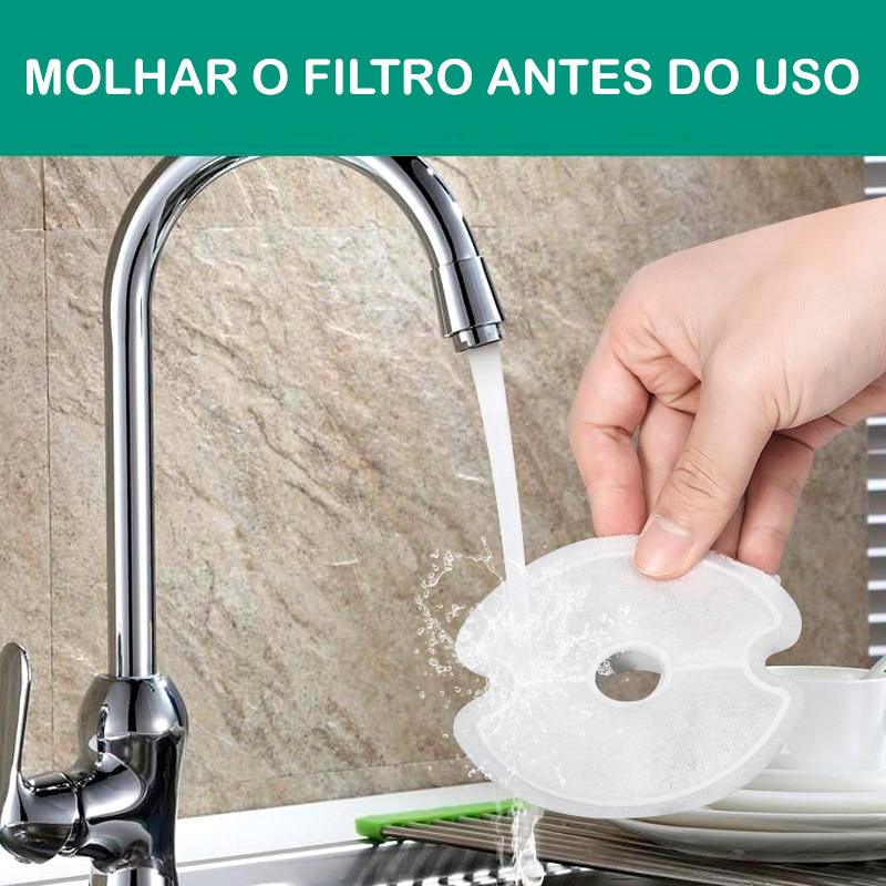 Filtro Vegetal com carvão ativo p/ Fontes de Água para Gatos