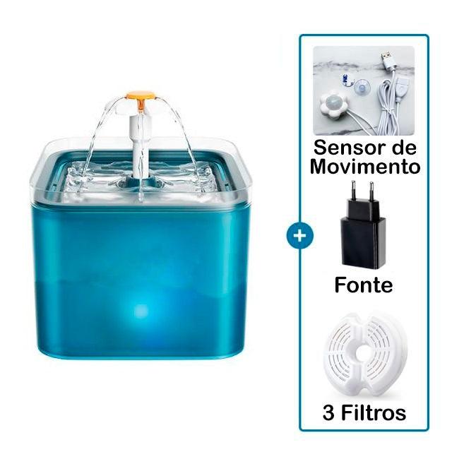 Fonte de Água para Gatos - Sensor de Movimento, Filtro de 4 camadas e LED