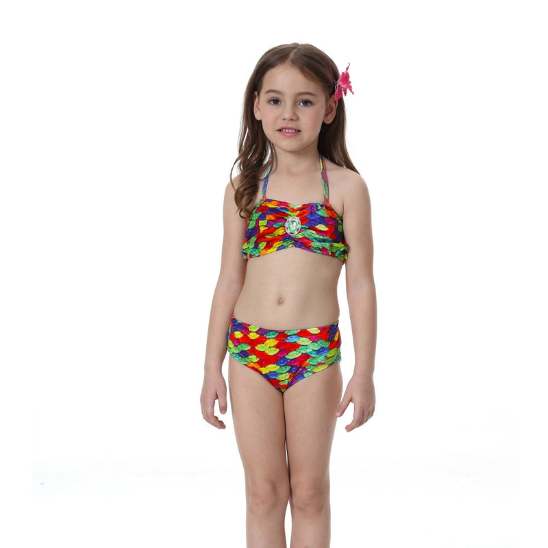 Conjunto de Praia Infantil Feminino Biquíni + Cauda Sereia