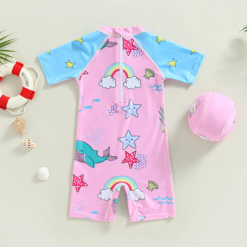 Conjunto de Banho Infantil Feminino  Com Proteção UV VB0045