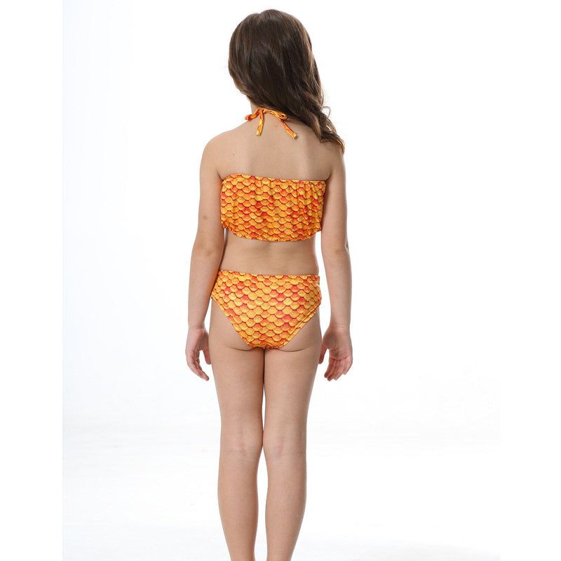 Conjunto de Praia Infantil Feminino Biquíni + Cauda Sereia