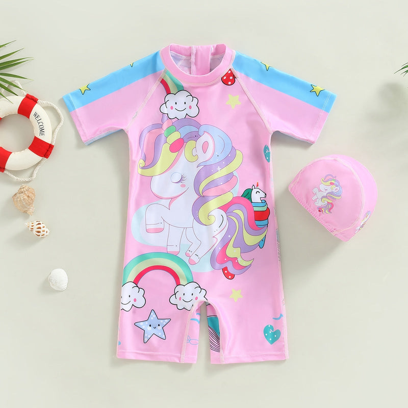 Conjunto de Banho Infantil Feminino  Com Proteção UV VB0045