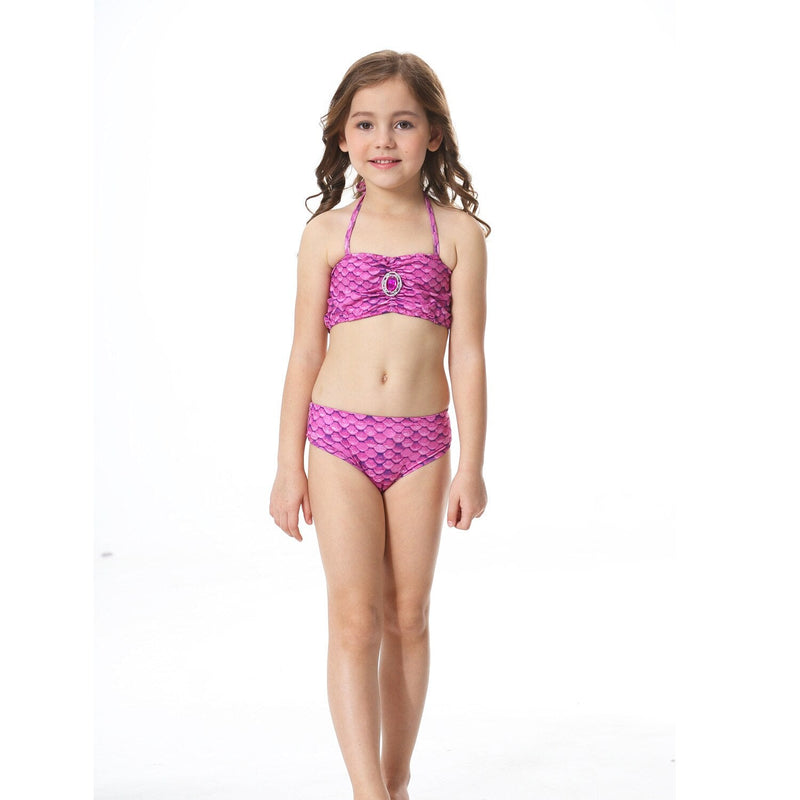 Conjunto de Praia Infantil Feminino Biquíni + Cauda Sereia