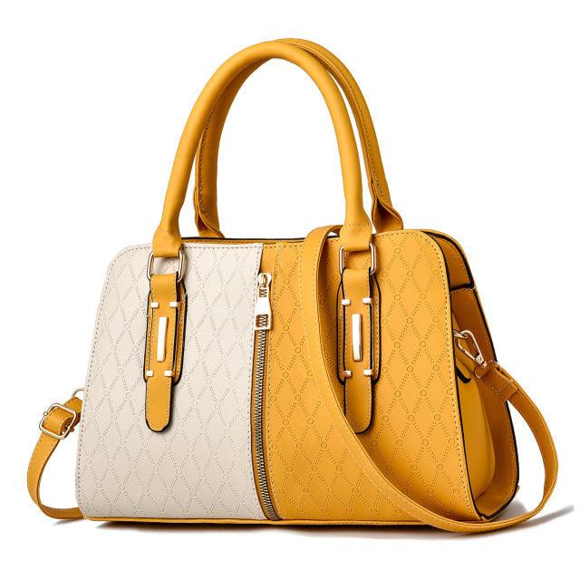 Bolsa Feminina Anne Duo Color - Estilo Casual em Couro Ecológico