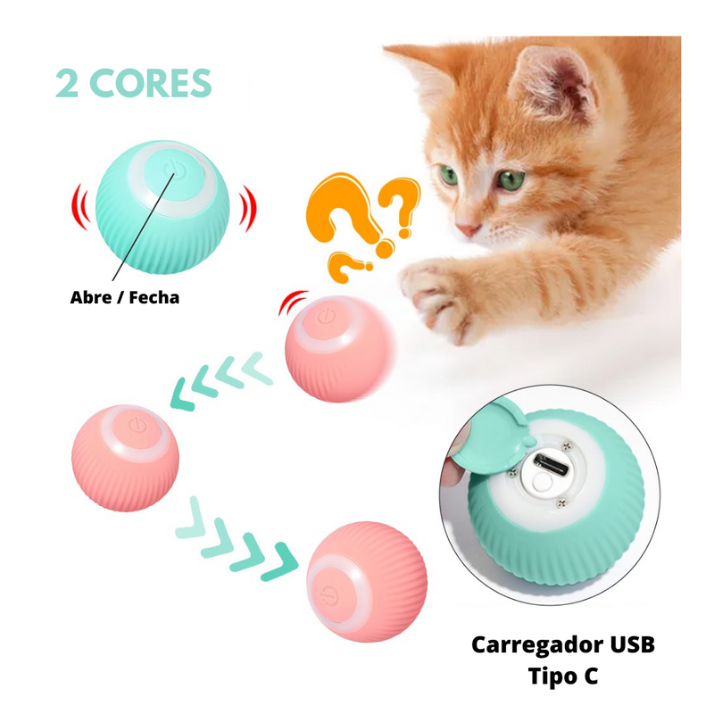 Bolinha Eletrônica Inteligente para Gatos - Cat Ball