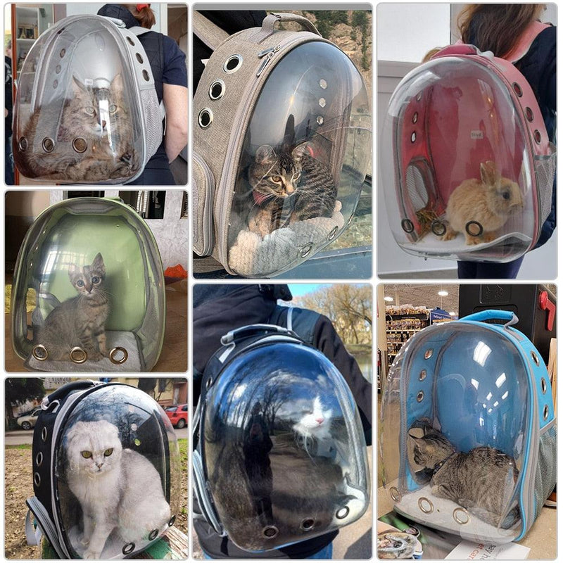 Mochila para Gatos c/ Visão Panorâmica - Cat Astronauta