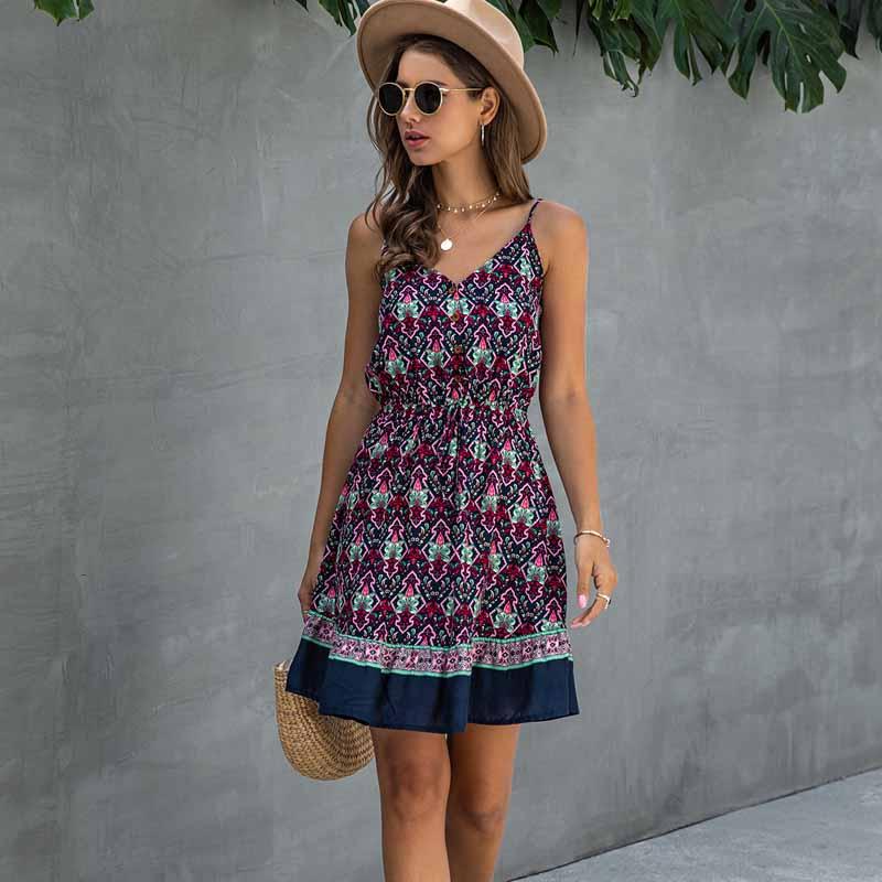 Vestido Feminino Josi Curto Alcinha Estampado Verão