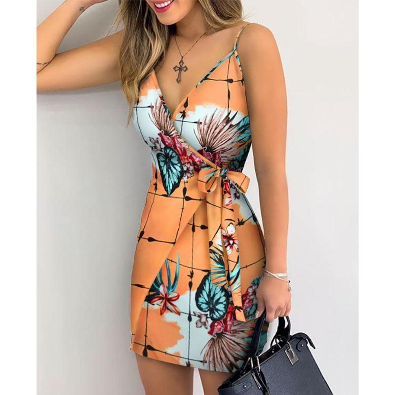 Vestido Feminino Vanda Estampado Alcinha Amarração Verão